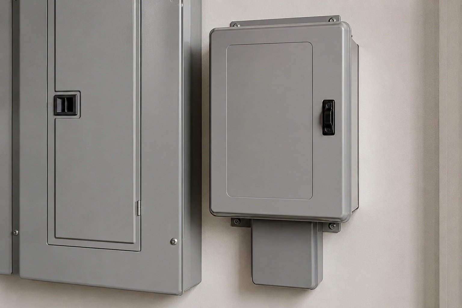 Automatic transfer switch connected to a residential electrical panel